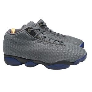 Nike Men's Size 13 Jordan Horizon Low Dark Gray Basketball Sneakers Blue Soles